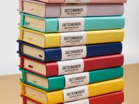 Блокнот для зарисовок Sketchmarker 9х14 см 80 л 140 г, твердая обложка Фиолетовый пастельный