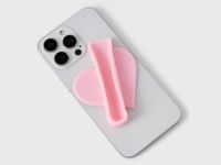 Розовый силиконовый держатель для телефона Глория Джинс