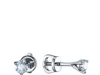 Пусеты из белого золота с бриллиантами э4701пс05112600