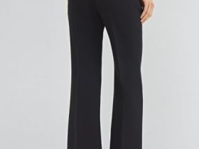 Расклёшенные брюки с ремнём, Черный