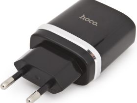 Зарядное устройство Hoco C12Q USB с кабелем USB-C 18 Вт Чёрное
