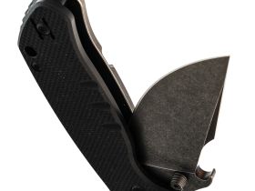 Нож Barmaley Knives Seadevil, сталь D2, рукоять G10/сталь, черный, вейв