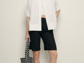 Блузка свободного кроя с добавлением льна