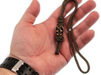 Темляк большой олива с бусиной "Ёжик"