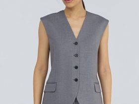 Удлинённый жилет, Серый