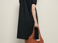 Платье А-силуэта с коротким рукавом