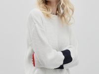 Джемпер с контрастной отделкой