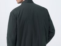 Утеплённый бомбер с воротником-стойкой, Зеленый