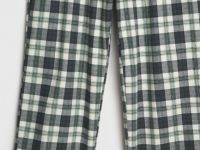 Брюки пижамные в клетку, Зеленый