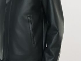 Куртка из искусственной кожи, Черный