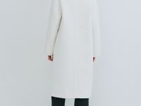 Длинное фактурное пальто, Бежевый