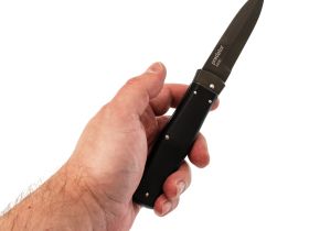 Автоматический нож Predator Mikov Black, сталь N690, рукоять пластик