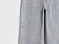 Широкие джинсы с высокой посадкой, Серый