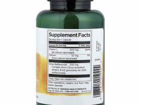 Swanson, Буферизованный витамин C с биофлавоноидами, 100 капсул