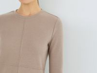 Платье А-силуэта с длинным рукавом, Коричневый