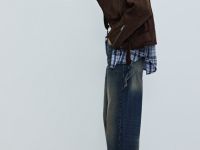 Короткая куртка-косуха из искусственной замши, Коричневый