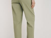 Льняные брюки Baggy, Зеленый