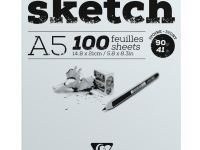 ?Блокнот для эскизов на спирали Clairefontaine "Sketch" А4 100 л 90 г слоновая кость