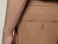 Брюки широкого кроя с добавлением льна