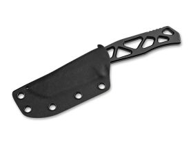 Нож с фиксированным клинком Boker FX01, сталь D2, рукоять сталь, черный