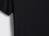 Полупрозрачная футболка в рубчик, Черный