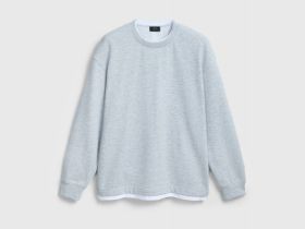 Свитшот с имитацией футболки, Серый