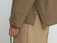 Куртка оверсайз с капюшоном, Бежевый