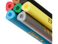 Набор карандашей цветных пластиковые Гамма "Мультики" 6 цв. + 1 серебряный, трехгранные, заточен., к