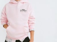 Худи с принтом для девочек, Розовый