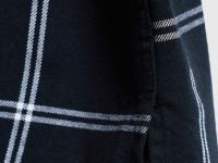 Рубашка в клетку с накладным карманом, Черный