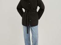 Утепленная куртка с поясом