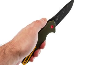 Складной нож Mr.Blade Hellcat Mandalorian blackwash, сталь VG-10, рукоять Olive G10