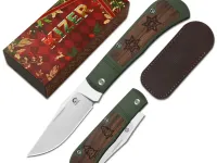 Складной нож Kizer Christmas Trestle, сталь S45VN, рукоять алюминий/древесина Mkuruti, лимитированное издание