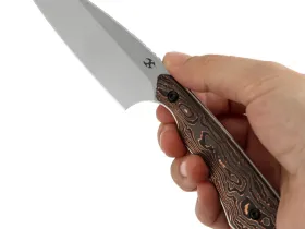 Туристический нож Kansept Valk, сталь Nitro-V, рукоять Carbon Fiber