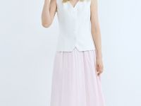 Юбка миди А-силуэта, Розовый