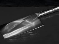 Топорик кухонный для рубки мяса Samura Bamboo - SBA-0040, сталь AUS-8, рукоять сталь, 180 мм