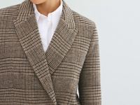 Двубортный жакет, Бежевый