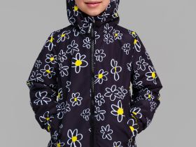 Куртка текстильная с полиуретановым покрытием для девочек (ветровка)