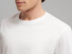 Лонгслив прямого кроя из мерсеризованного хлопка