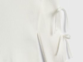 Вязаный джемпер с бантами для девочек, Белый