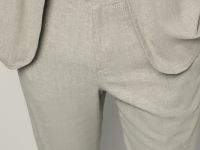 Брюки зауженного кроя с добавлением льна