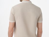 Поло из шелковистого пике, Бежевый