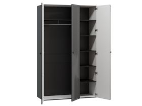 Распашной шкаф Монсон 3-135x222 Графитовый