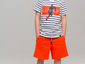 Комплект трикотажный для мальчиков: фуфайка (футболка), шорты