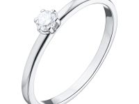 Помолвочное кольцо из белого золота с бриллиантом э0901кц04160600