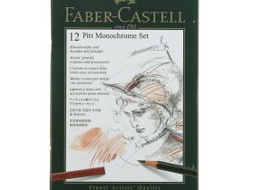 Набор специальный с карандашами Faber-castell "PITT MONOCHROME" 12 шт, в металле