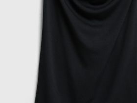 Трикотажное платье со сборками, Черный