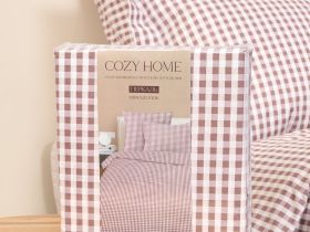 Постельное белье полукомплект Vichy, коричневое