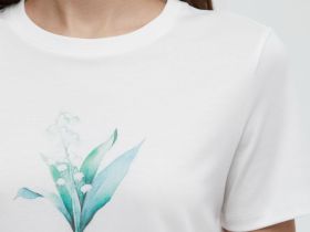 Футболка из мерсеризованного хлопка с принтом