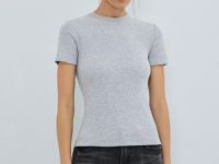 Футболка в рубчик, Серый